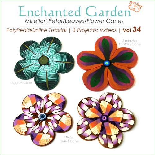 polymer clay tutorials leaves canes