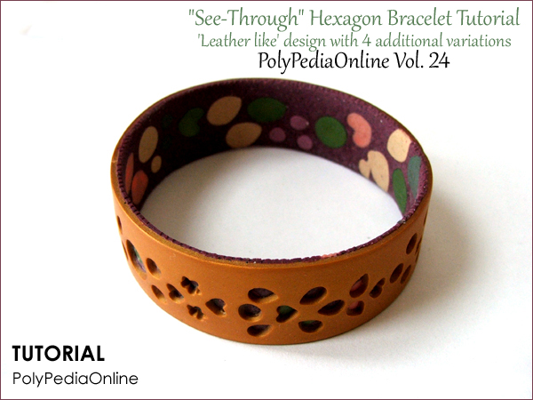 polypediaonline gold bracelet see through tutorial polymer clay 