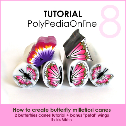 polymer clay tutorial polypediaonline millefiori  butterflies canes