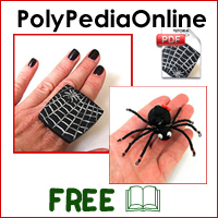 polypediaonline polymer clay tutorials spider ring and magnet halloween project